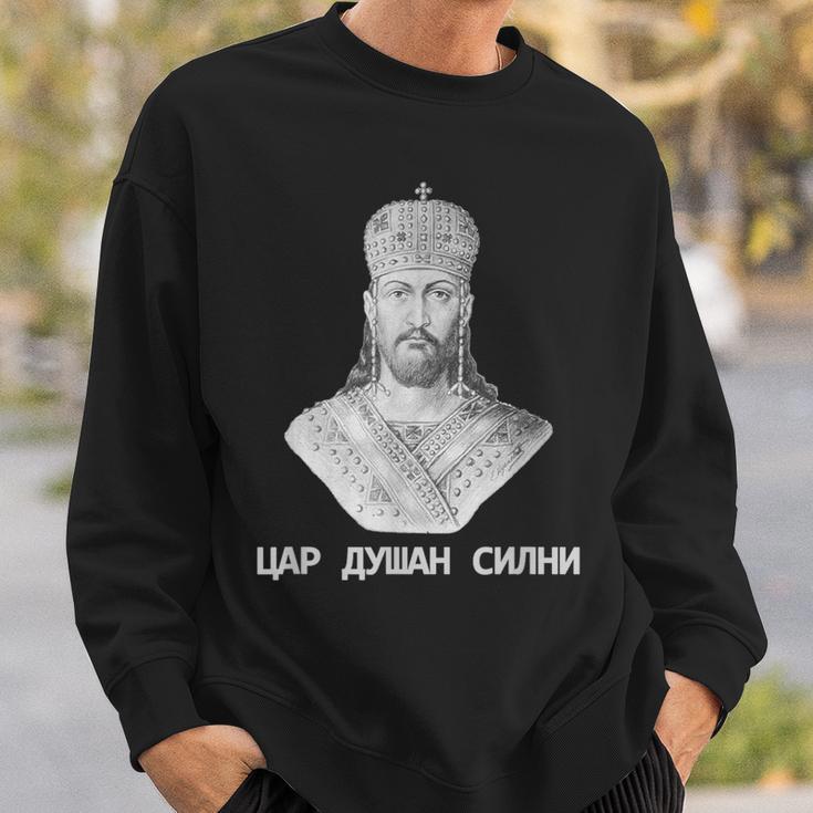 Car Dusan Silni King Of Serbia Srbija Tsar Emperor King Sweatshirt Geschenke für Ihn