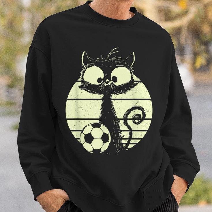 Cat Footballer Cats Cute Cat Sweatshirt Geschenke für Ihn