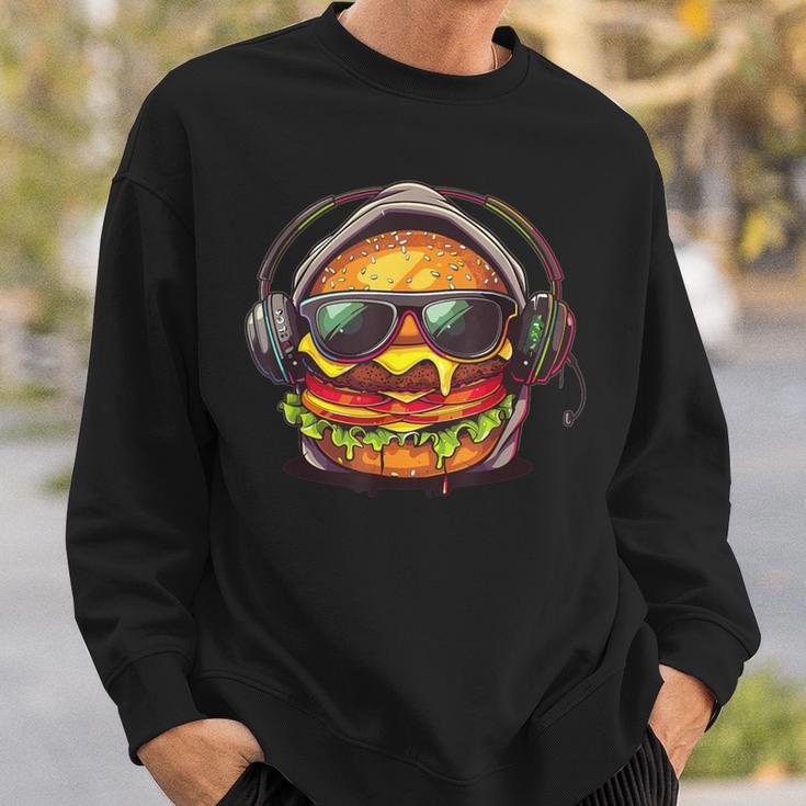 Cheeseburger With Sunglasses I Cheeseburger Sweatshirt Geschenke für Ihn