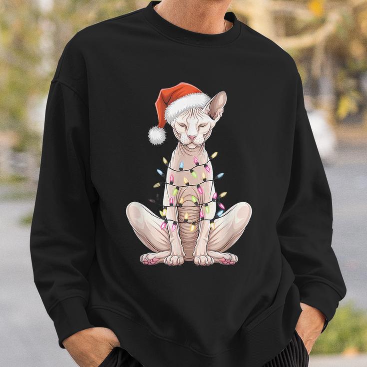 Christmas Hat Sphynx Cat Santa Hat Merry Christmas Xmas Sweatshirt Geschenke für Ihn