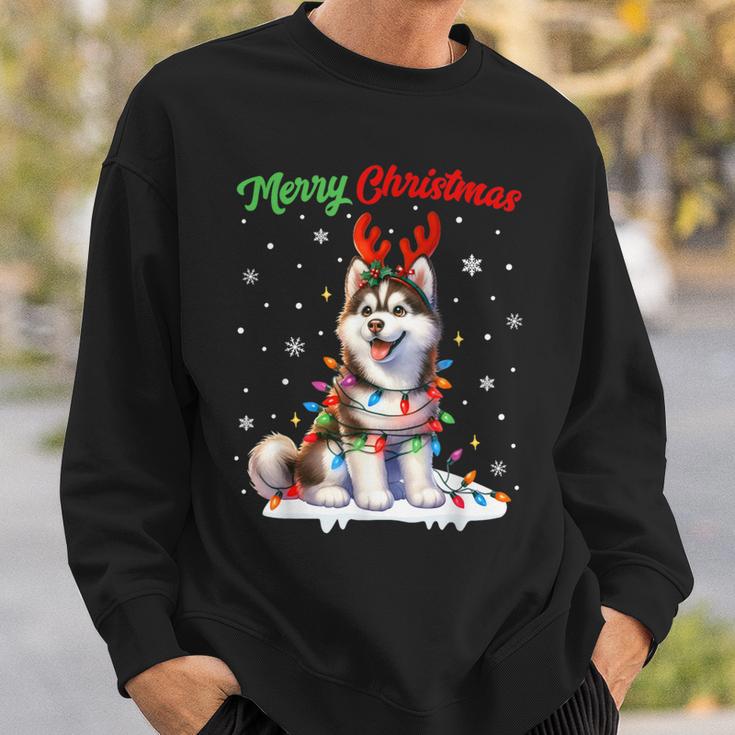 Christmas Outfit Christmas Jumper Husky Dog Christmas Sweatshirt Geschenke für Ihn