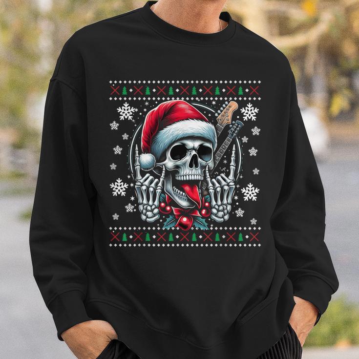 Christmas Skull Ugly Christmas Heavy Xmas Skeleton Sweatshirt Geschenke für Ihn