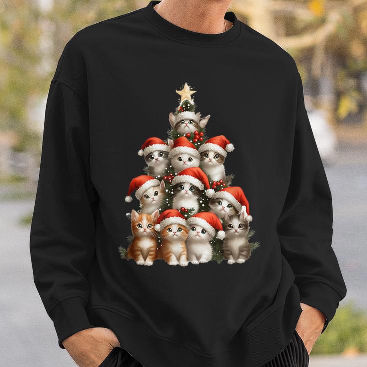 Christmas Tree Christmas Cats Christmas Sweatshirt Geschenke für Ihn