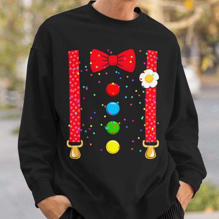 Clown Costume With Braces Bow Tie For Carnival Fancy Dress Sweatshirt Geschenke für Ihn