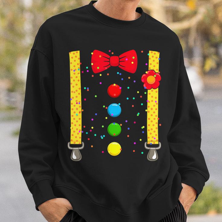 Clown Costume With Braces Confetti For Carnival Fancy Dress Sweatshirt Geschenke für Ihn