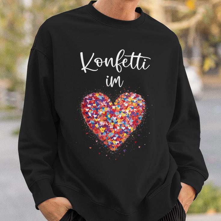 Confetti In The Heart Kölle Alaaf Red Carnival Fashing Sweatshirt Geschenke für Ihn