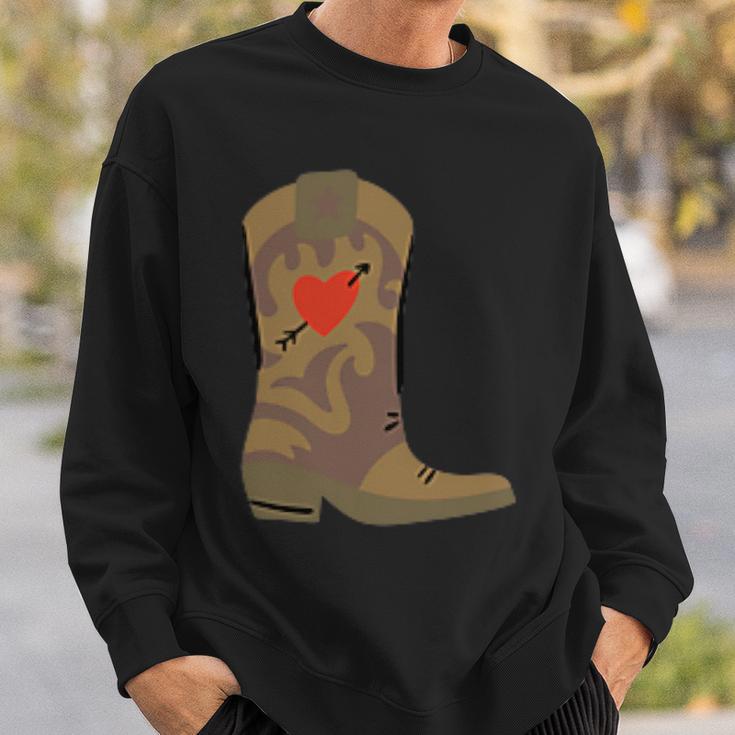 Cowboy Boots With Heart Sweatshirt Geschenke für Ihn