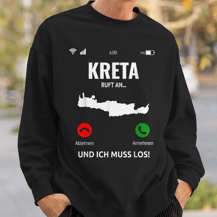 Crete Call An Greece Island Holiday Travel S Sweatshirt Geschenke für Ihn