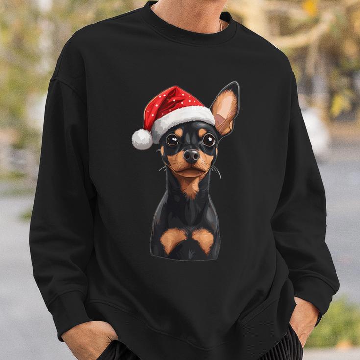 Cute Miniature Pinscher Dog Christmas Merry Xmas Graphic Sweatshirt Geschenke für Ihn