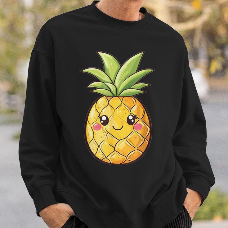 Cute Pineapple Face Kawaii Style Sweatshirt Geschenke für Ihn