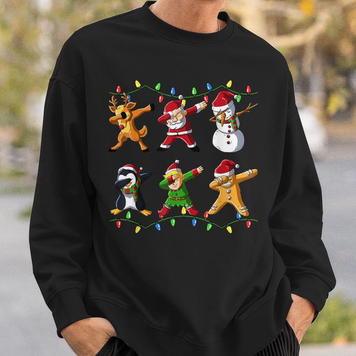 Dabbing Santa Elf Christmas Xmas Sweatshirt Geschenke für Ihn