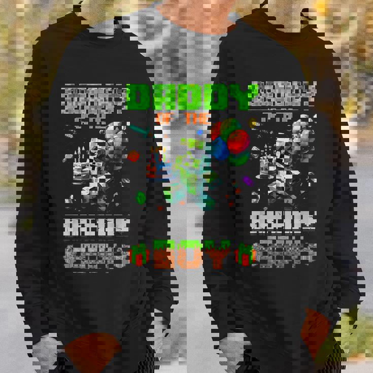 Daddy Of The Birthday Boy Party Video Gamer Pixel Number Sweatshirt Gifts for Him