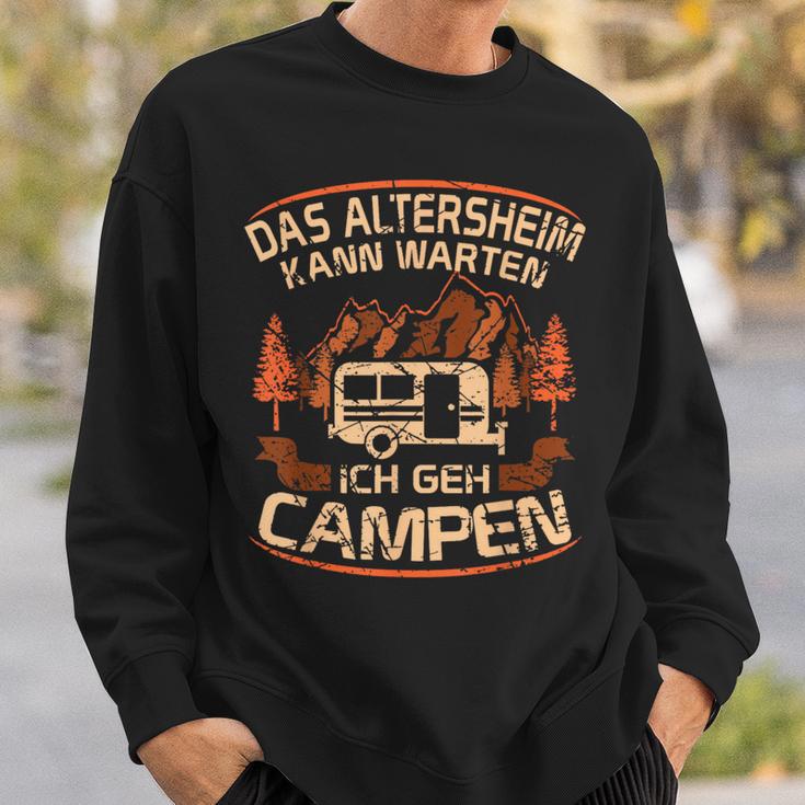 Das Altersheim Kann Waten Ich Geh Campen Grandpa Campen Campen Sweatshirt Geschenke für Ihn