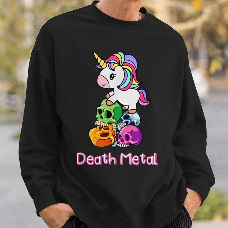 Death Metal Unicorn Cute Rock Metal Emo Alternative Sweatshirt Geschenke für Ihn