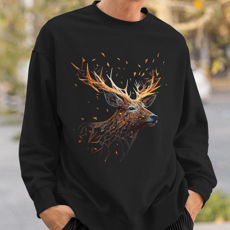 Deer Animal Motif Elk Forest Animal Print Deer Sweatshirt Geschenke für Ihn