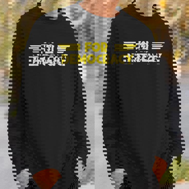 For Democracy Hell Of Diver Hero Gamer Skull Gaming Liberty Sweatshirt Gifts for Him
