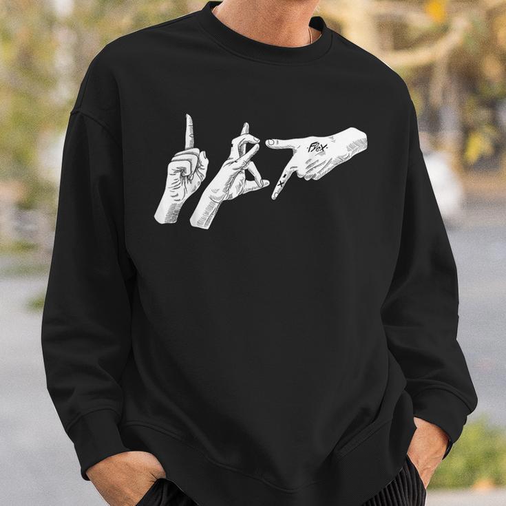 Deutschrap Hip Hop 187 Hand Sign Gesture Sweatshirt Geschenke für Ihn