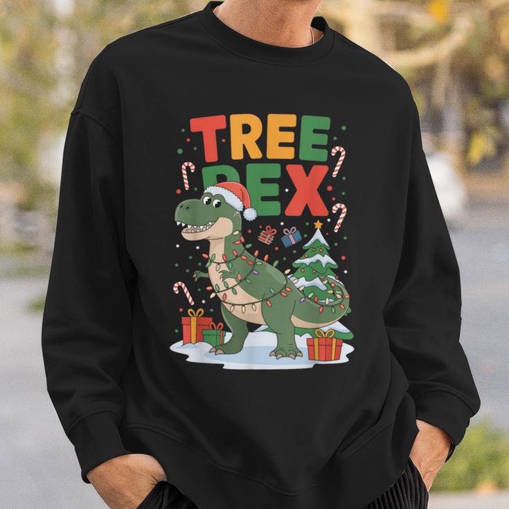 Dinosaur Christmas Jumper Xmas Tree Rex Pyjama Sweatshirt Geschenke für Ihn