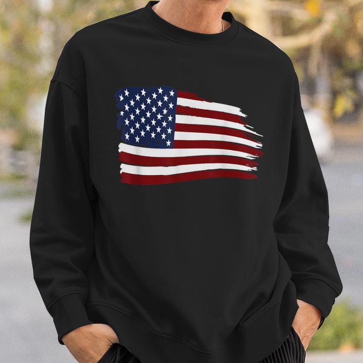 Distressed Us Usa Flag Stars And Stripes American Sweatshirt Geschenke für Ihn