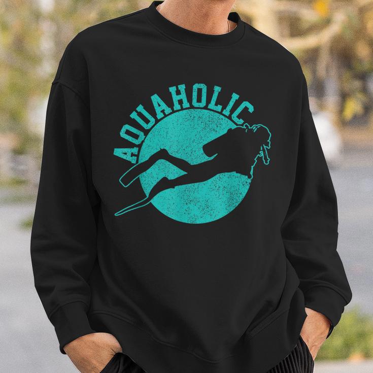 Diver Aquaholic Diving Sweatshirt Geschenke für Ihn