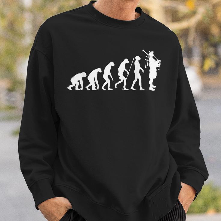 Dudelsack Evolution Dudelsackspieler Schottland Geschenk Sweatshirt Geschenke für Ihn