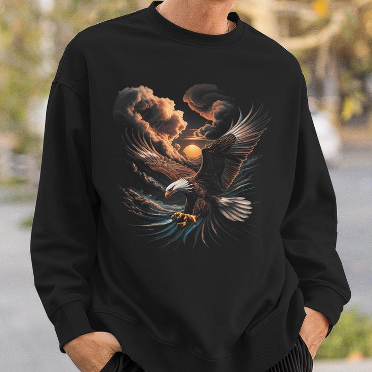 Eagle Bird Watching Wildlife American Pride Bald Eagle Usa Sweatshirt Geschenke für Ihn