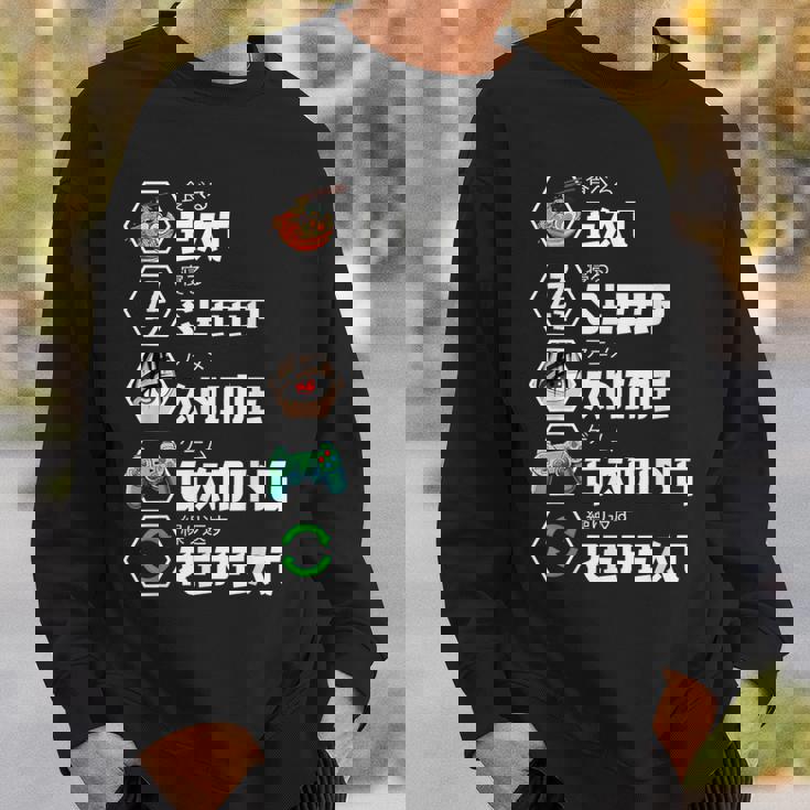 Eat Sleep Anime Gaming Repeat Camisa de entrenamiento Regalos para él