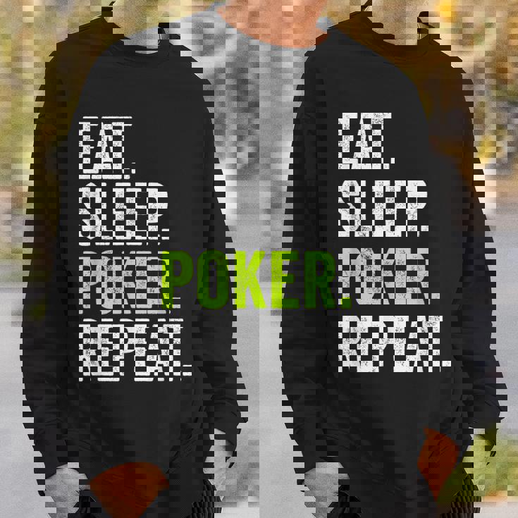 Eat Sleep Poker Repeat Regalo Jugador Poker Camisa de entrenamiento Regalos para él