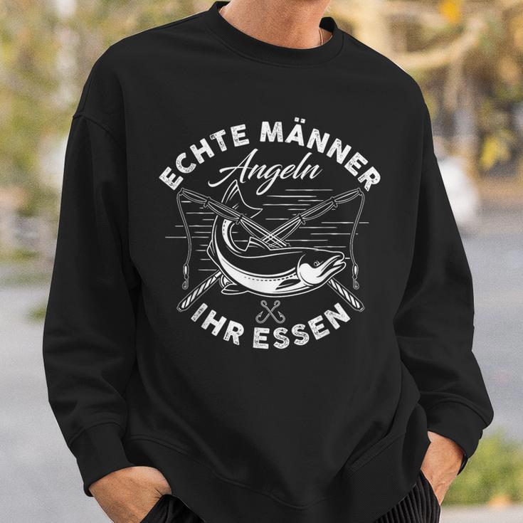 Echte Männer Angeln Ihr Essen Sweatshirt Geschenke für Ihn