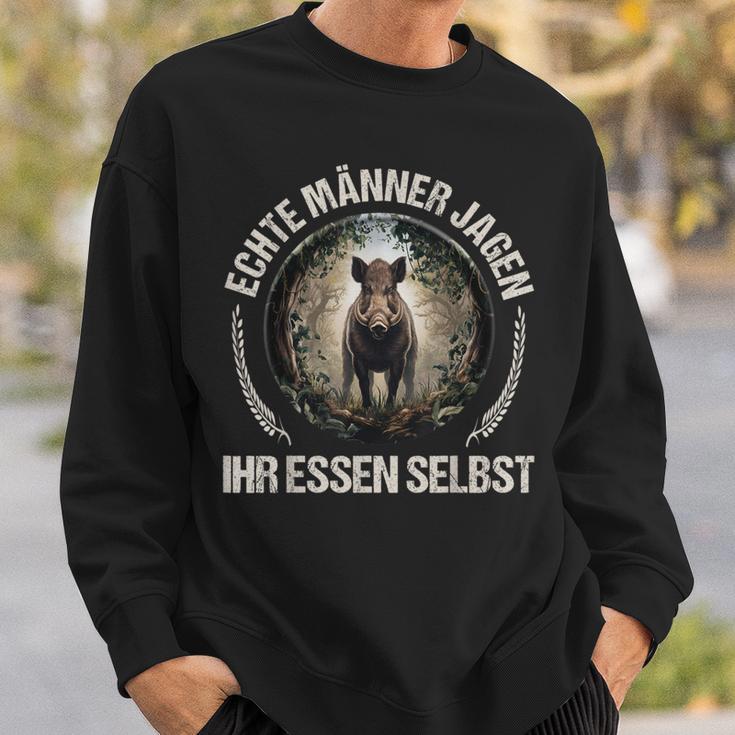 Echte Männer Jagen Ihr Essen Selbst Sweatshirt Geschenke für Ihn