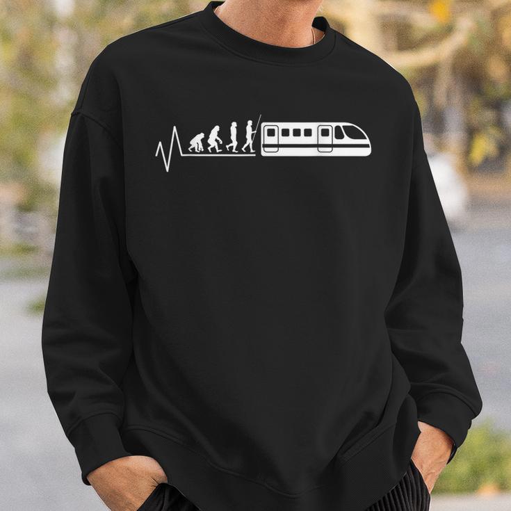 Evolution Train Driver Train Train Train Locomotive Sweatshirt Geschenke für Ihn