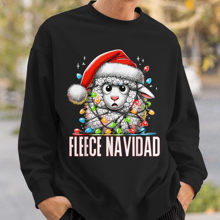 Fleece Navidad Feliz Navidad Sheep Christmas Sweatshirt Geschenke für Ihn