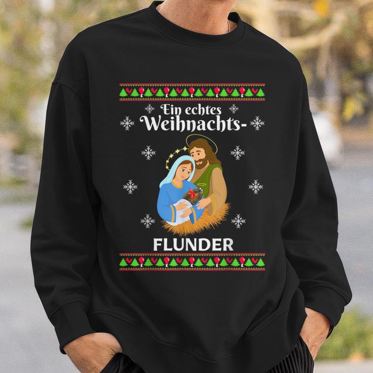 Flunder Fish Christmas Wonder Fishing Baltic Sea North Sea Sweatshirt Geschenke für Ihn