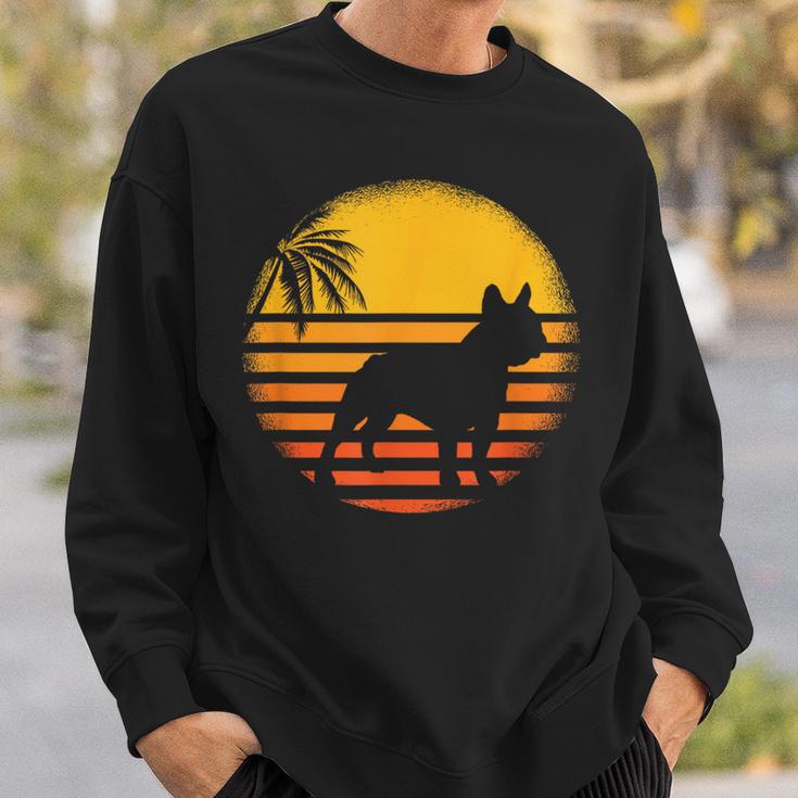 Frenchie Bully Retro French Bulldog Sweatshirt Geschenke für Ihn