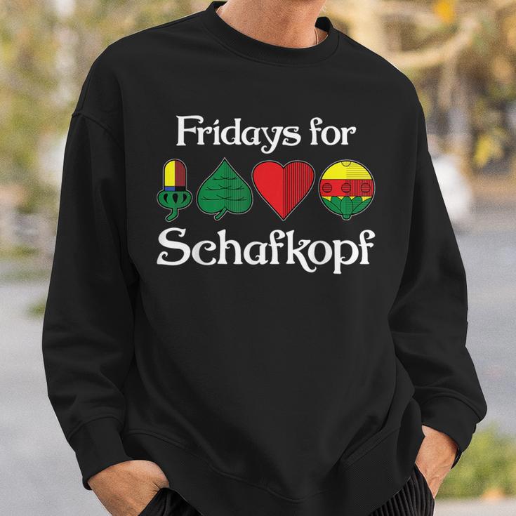 Fridays For Schafkopf Double Head Sweatshirt Geschenke für Ihn