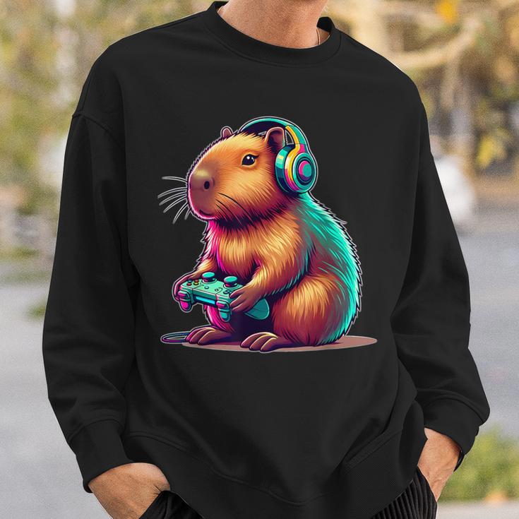 Capybara Gamerideo Games Lovers Capybara Sweatshirt Geschenke für Ihn