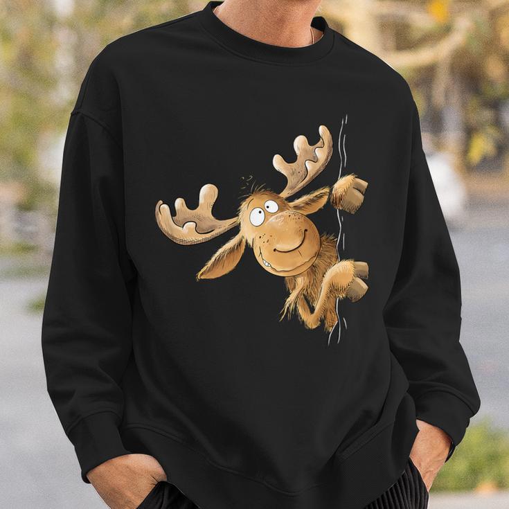 With Cartoon I Elk Wild Animal Motif Sweatshirt Geschenke für Ihn