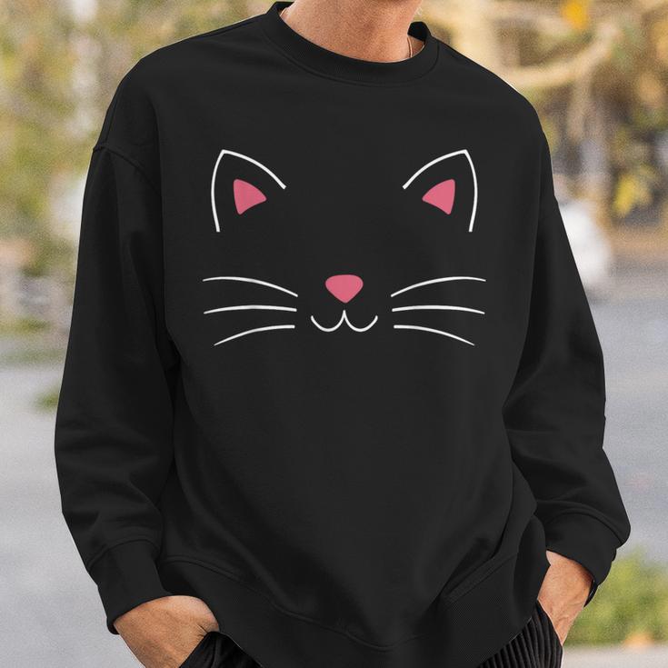 Cat Face Costume For Carnival And Fancy Dress Sweatshirt Geschenke für Ihn