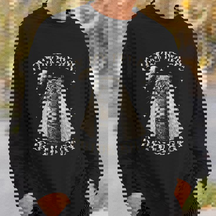Cat In My Feral Bride Era Engagement Bridal Retro Sweatshirt Gifts for Him