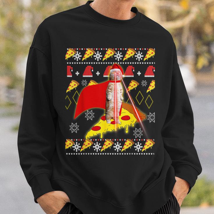 Cat Pizza Ugly Christmas Jumper Party Outfit Sweatshirt Geschenke für Ihn