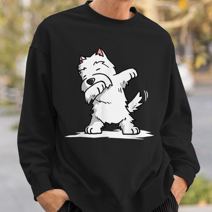 Gentle Westie Dog Dab Dance Sweatshirt Geschenke für Ihn