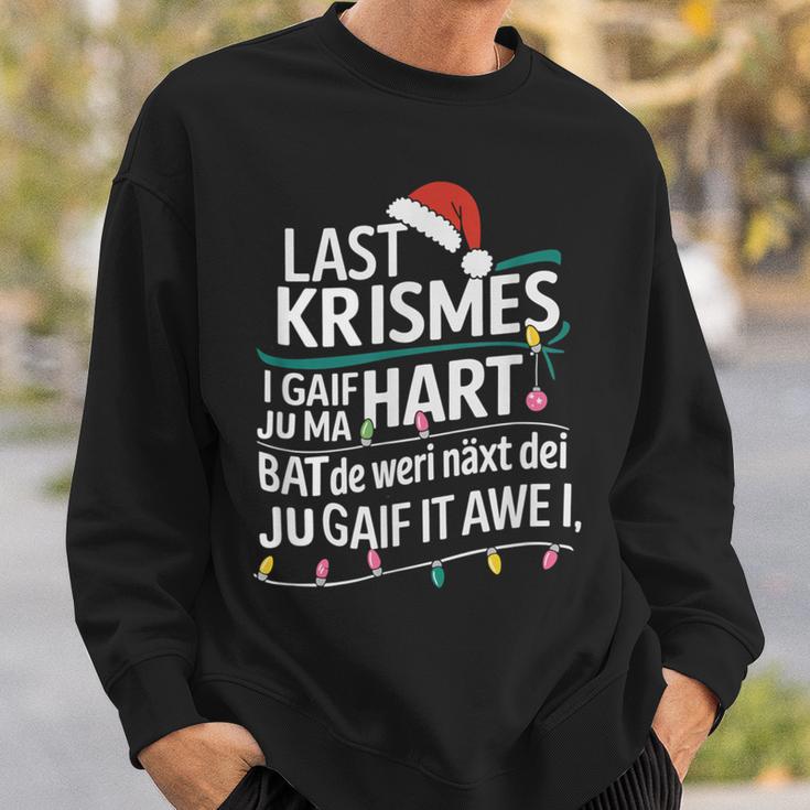 Last Christmas Parody Humour With Christmas Lights Sweatshirt Geschenke für Ihn