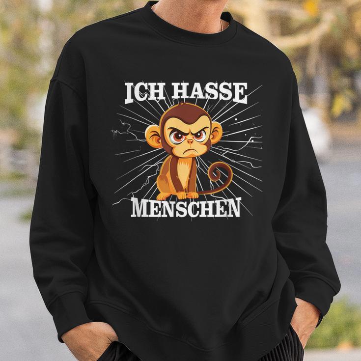 Monkey Meme Based I Hate People Saying Sweatshirt Geschenke für Ihn