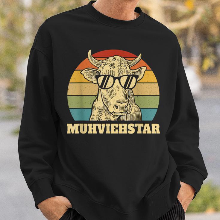 Muhviehstar Moviestar Cow Cow Cow Cattle Farmer Sweatshirt Geschenke für Ihn