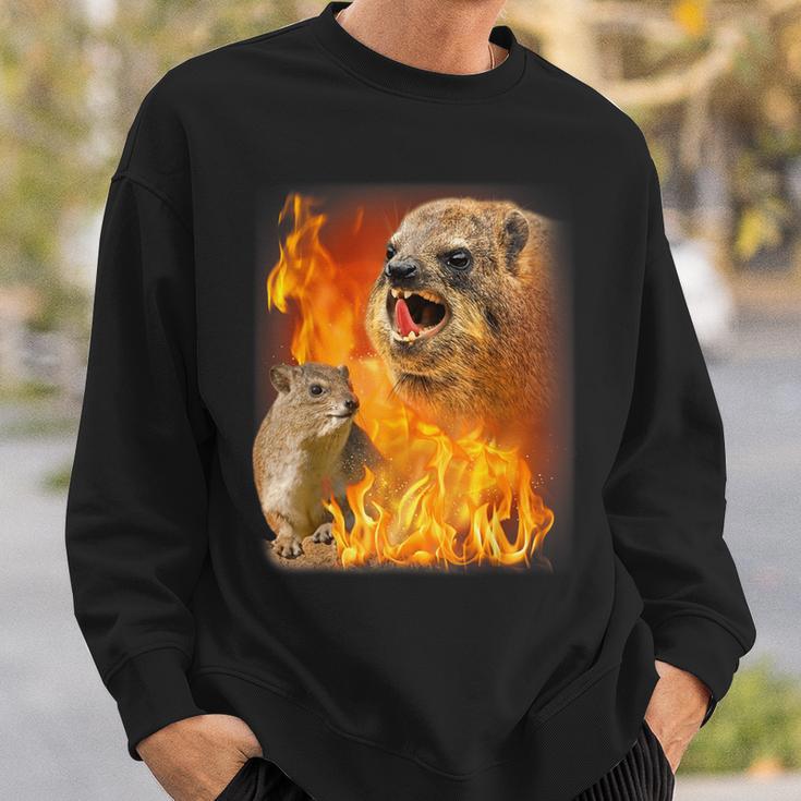 Rock Hyrax Fire Style Sweatshirt Geschenke für Ihn