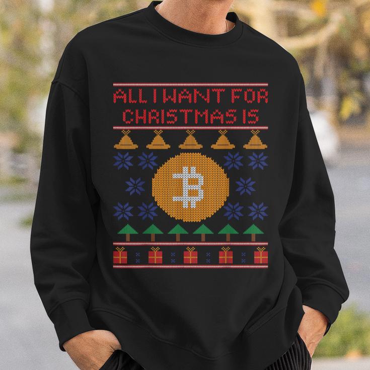 Ugly Christmas Bitcoin Short Sleeve Sweatshirt Geschenke für Ihn