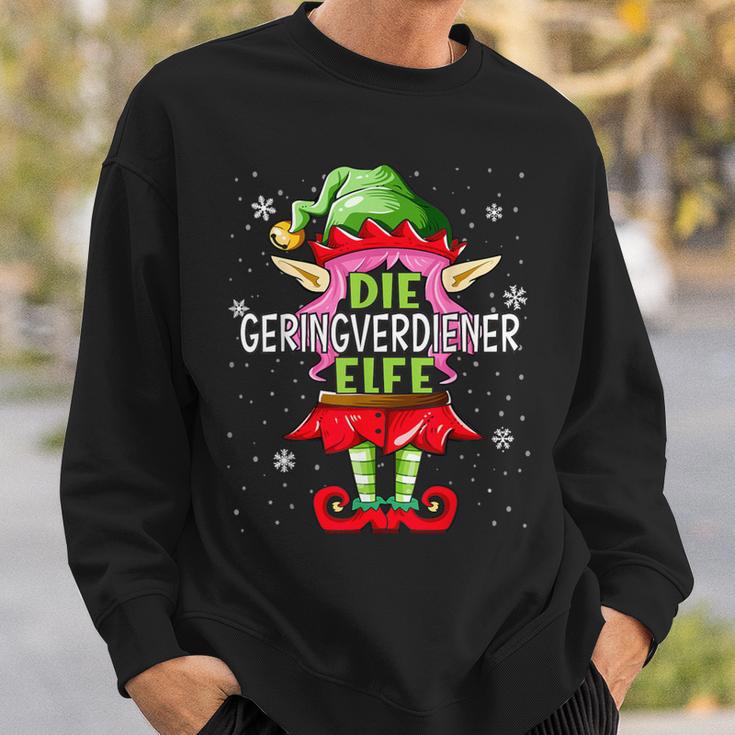 Geringverdiener Elf Christmas Family Christmas Sweatshirt Geschenke für Ihn