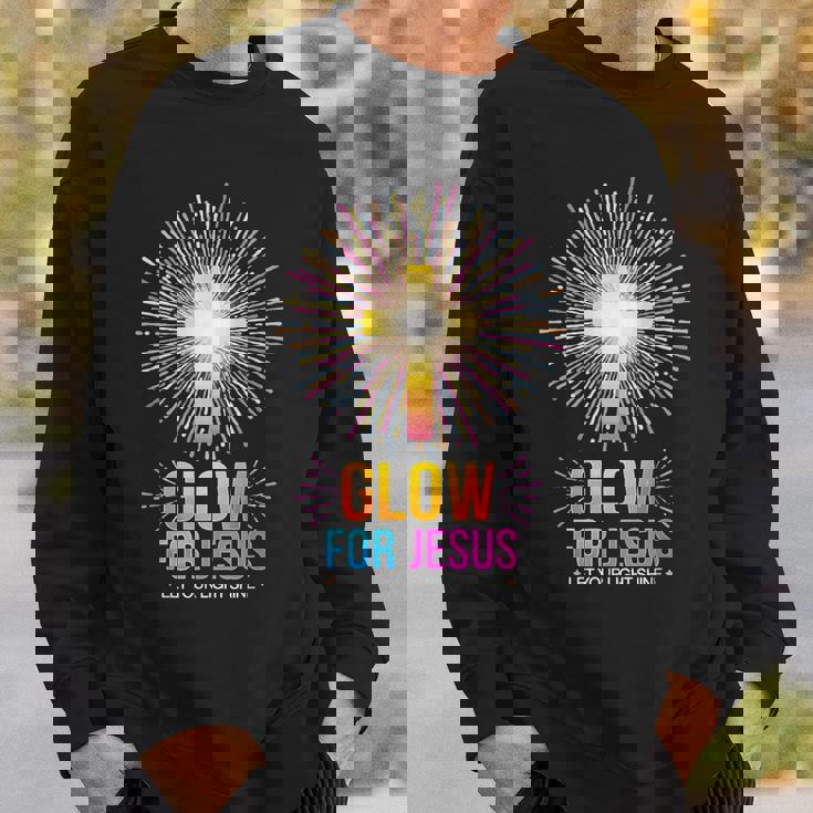 Glow For Jesus Let Your Light Shine Sweatshirt Gifts for Him