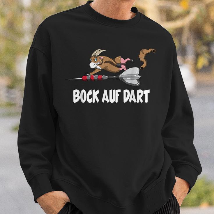 Goat Bock On Dart Game Dart Player Sweatshirt Geschenke für Ihn