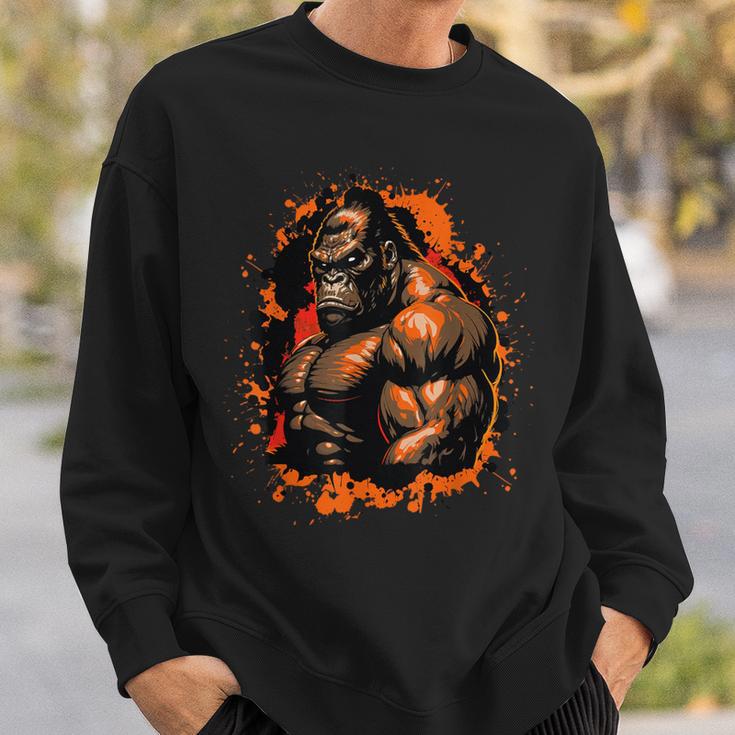 Gorilla Muscle Workout Animal Beast Bodybuilding Gym Sweatshirt Geschenke für Ihn